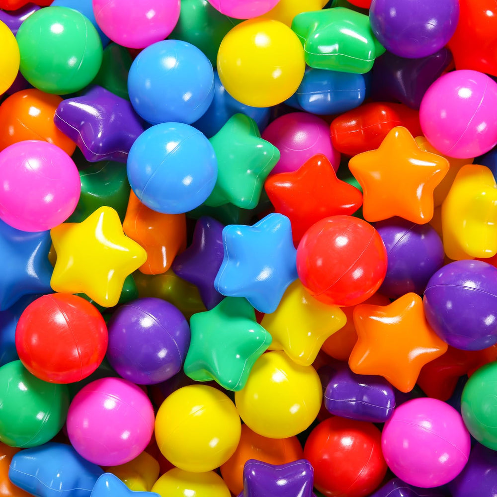 STARBOLO Star Ball Pit Balls in bright colors for safe sensory play and ball pit fun.
