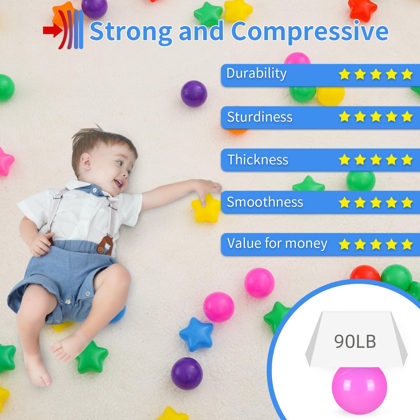 STARBOLO Stars and balls rainbow mix enhances visual play.