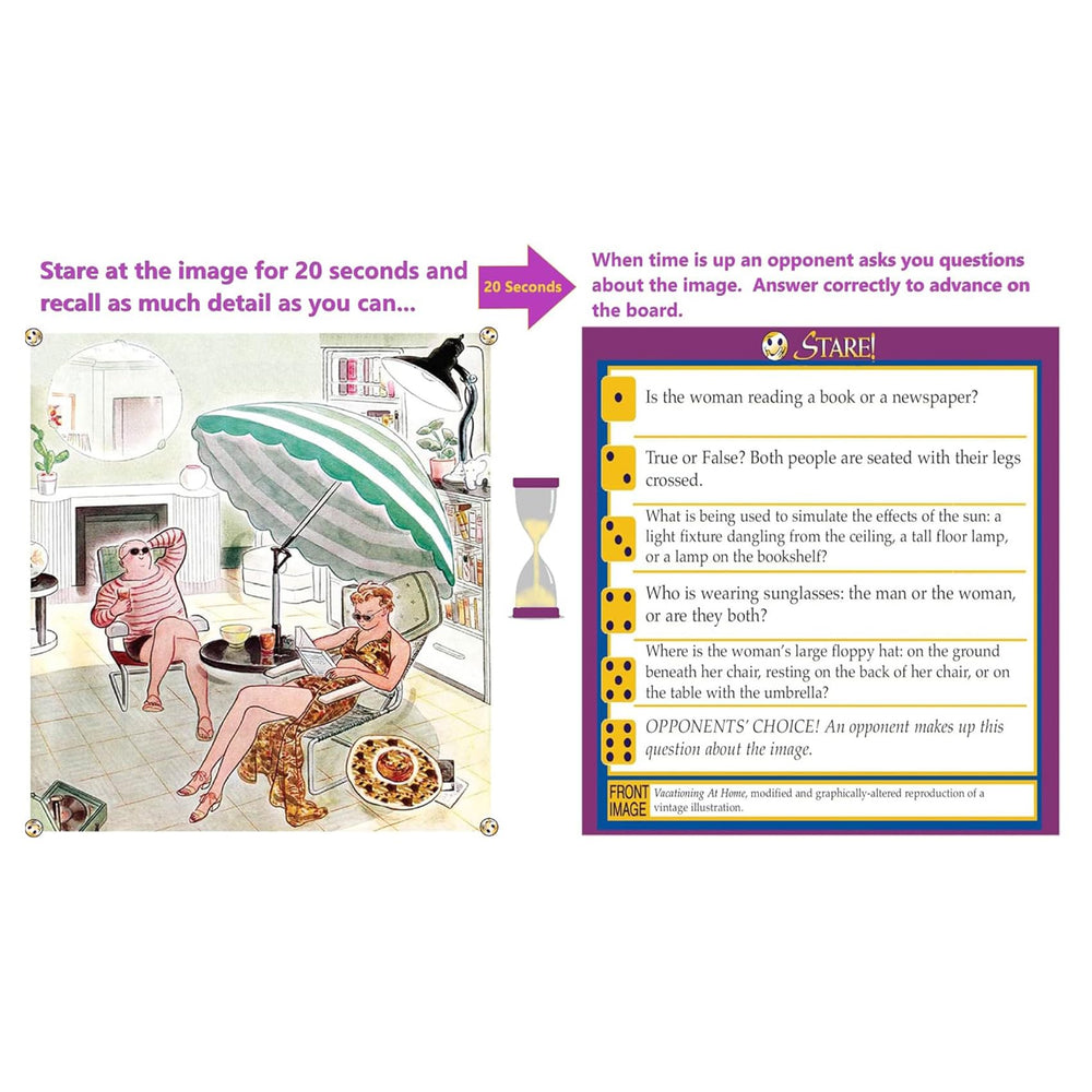 Stare artwork colorful portrait to boost visual detail recall during rounds