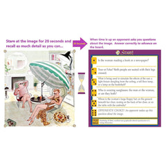 Stare artwork colorful portrait to boost visual detail recall during rounds