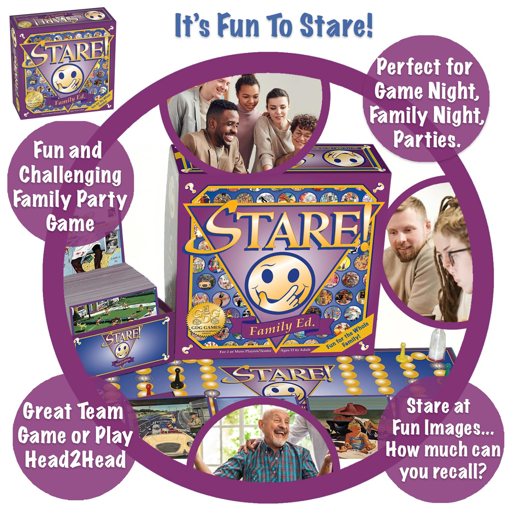 Stare card close-up detail highlights fine features for recall