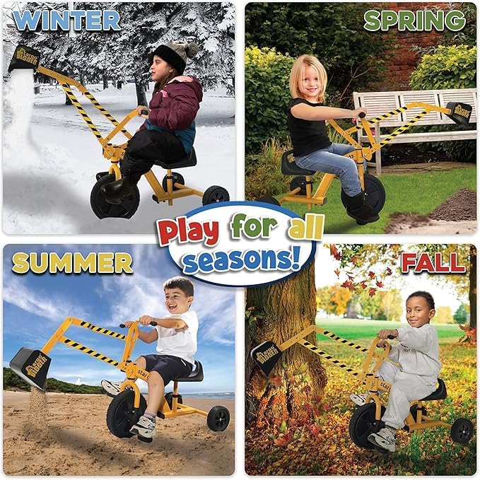 Stargo all-terrain wheels support outdoor rides on grass, sand, and pavement.