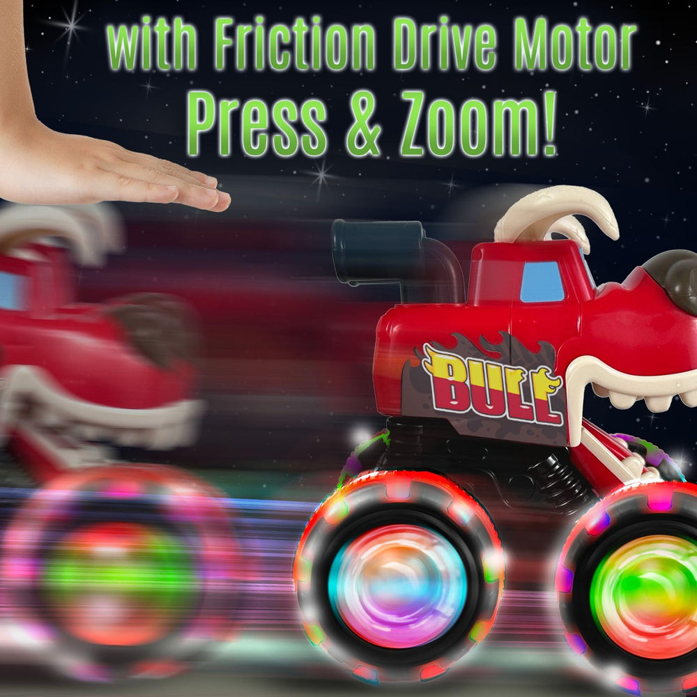 Stargo bull monster truck LED wheels brighten every race