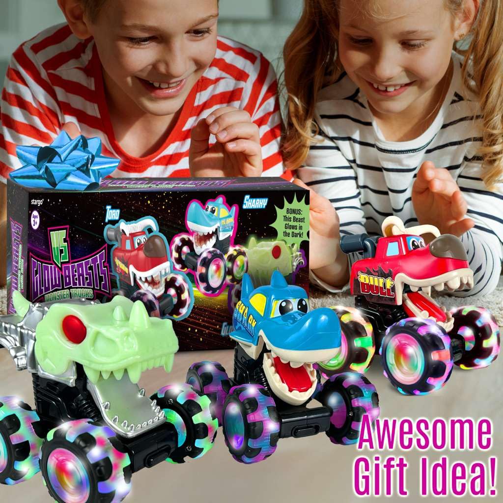 Stargo Shark monster truck with bright lights for vibrant play