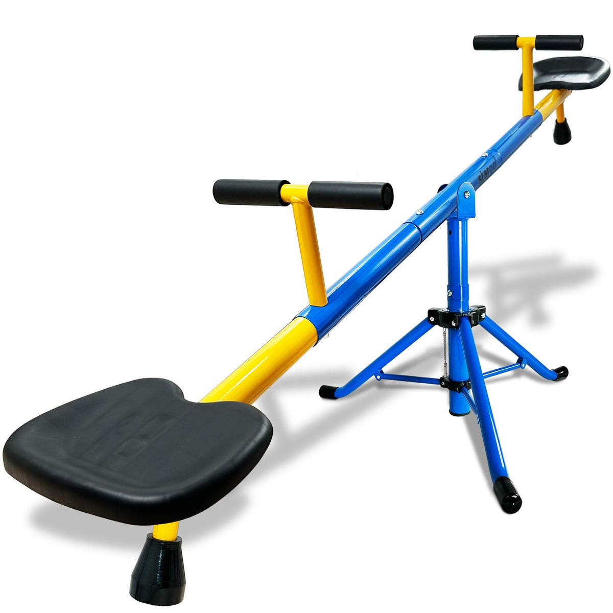 Stargo teeter totter showing 12-inch toddler-height base for early balance play