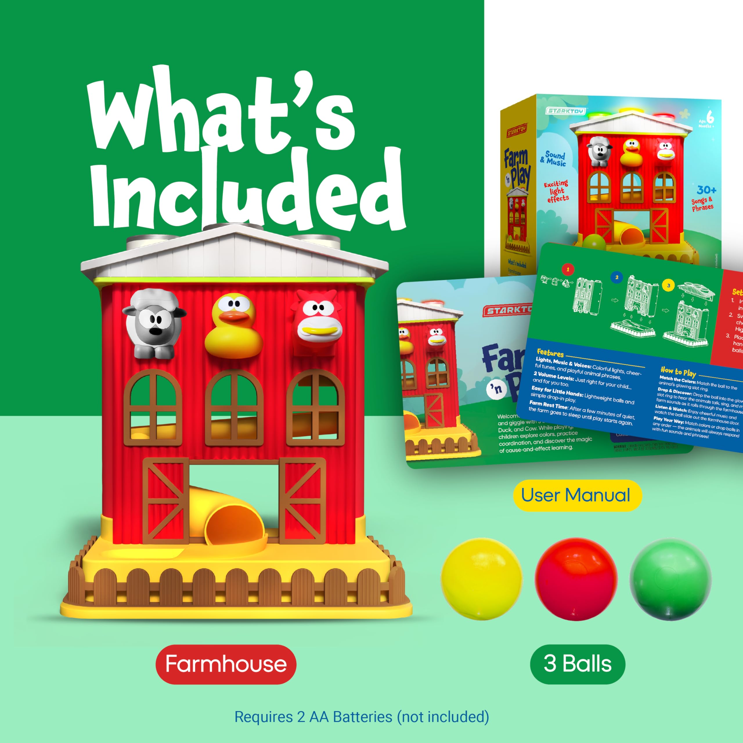 STARKTOY Pound A Ball assembly-manual image helps quick setup and play