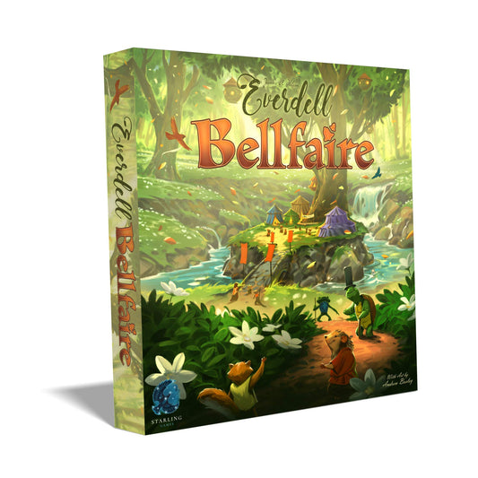 Starling Games Everdell Bellfaire market board unlocking dynamic resource options for larger games