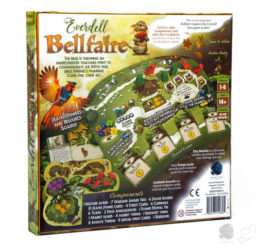 Starling Games Everdell Bellfaire player powers cards showcasing unique abilities