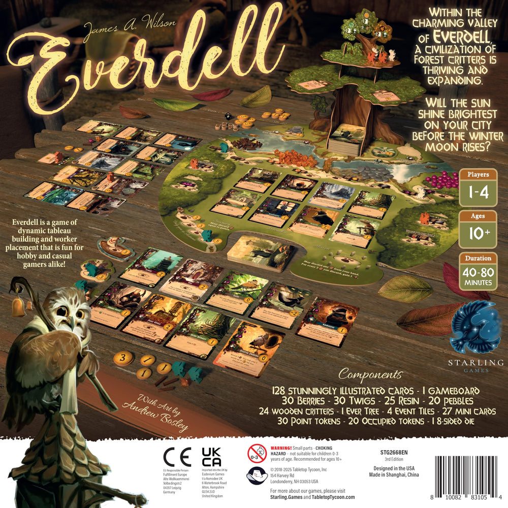 Starling Games Everdell game board with detailed artwork for immersive play.