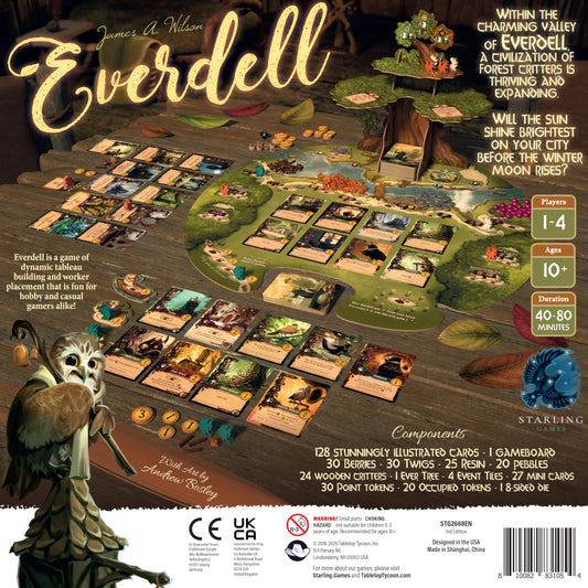 Starling Games Everdell game board with detailed artwork for immersive play.
