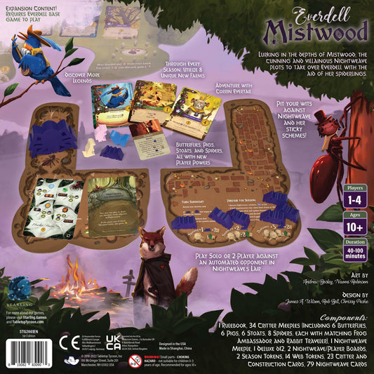 Everdell Mistwood pigs meeples enhance two-player storytelling with whimsy