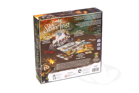 Starling Games Everdell Silverfrost 3D mountain adds tactile depth to the winter tableau.