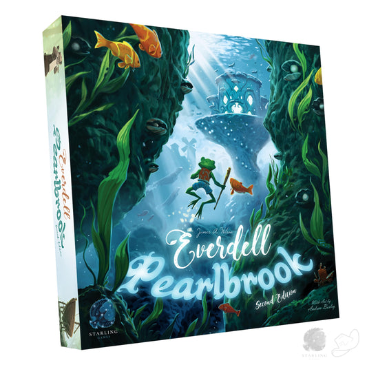 Starling Games Pearlbrook river board illustration for immersive underwater exploration.