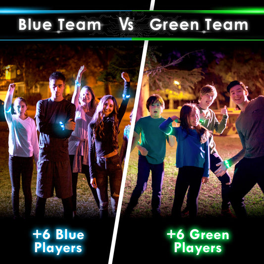 Starlux glow bracelets on adjustable wristbands for group play.