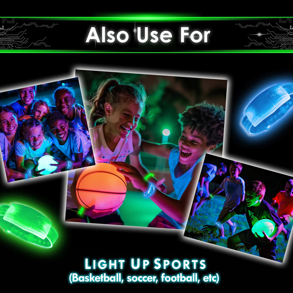 Glow accessories ideal for camping and outdoor games.