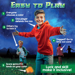 Starlux Games color-changing glow ball on ground for dynamic rounds.