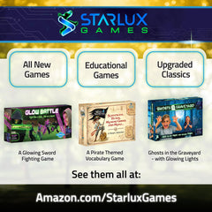 Starlux Redux brand logo signals trusted glow-in-the-dark play