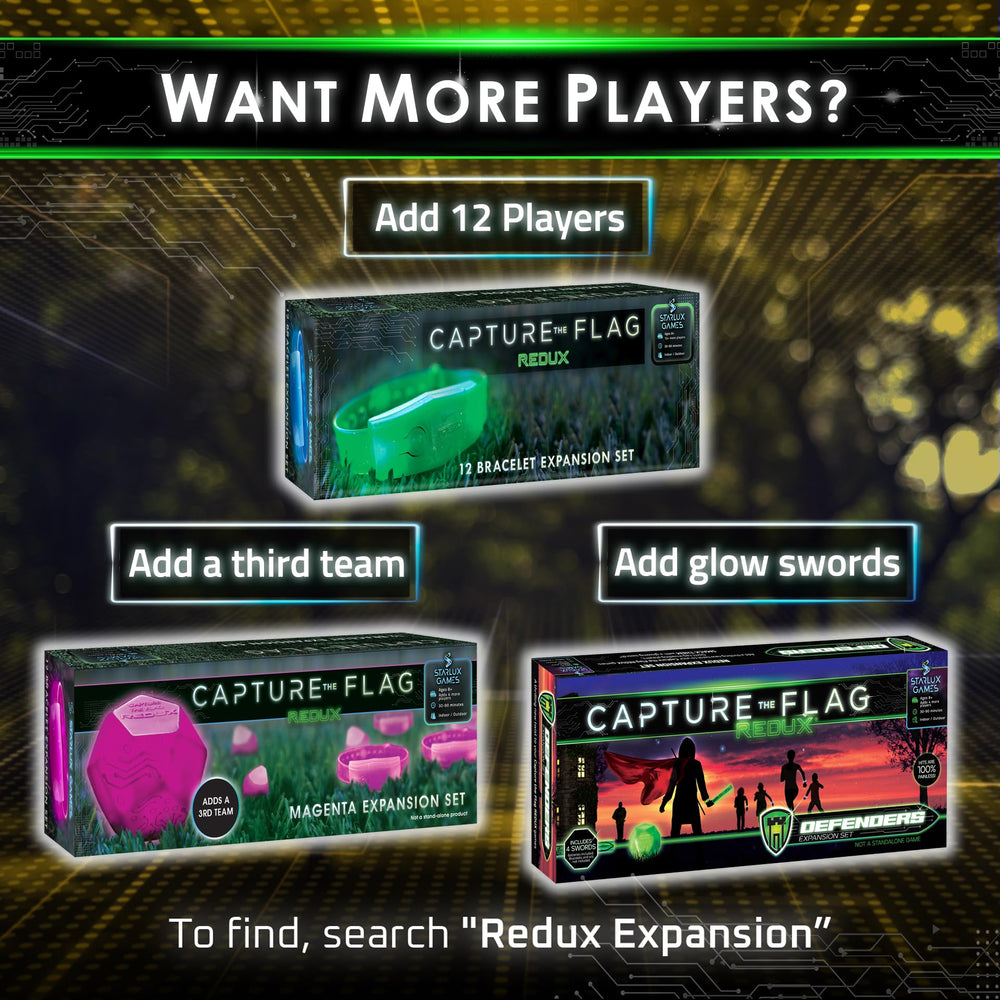 Starlux Redux night playfield highlights glowing zones for strategy