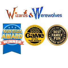 Starlux Games Wizards & Werewolves packaging box with theme and gifting ideas.