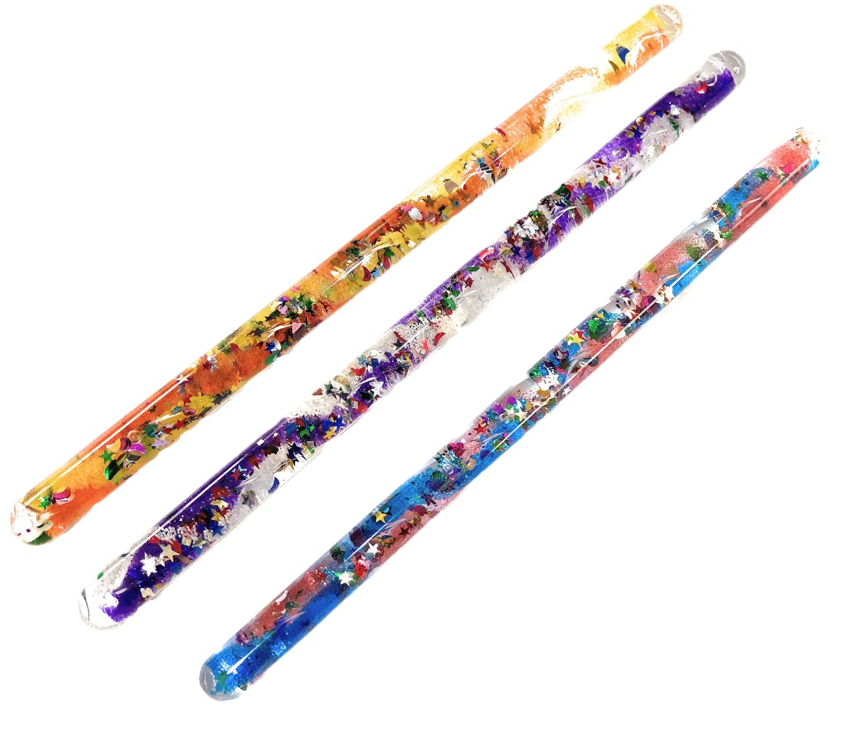 Star Magic Spiral Glitter Wand yellow stars for calming sensory play and imaginative costumes.