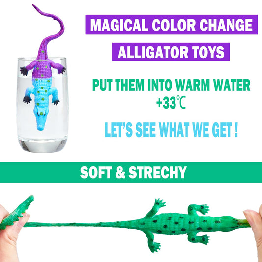 Staroud 6-inch no-hole rubber alligator toy ready for squeeze and stretch