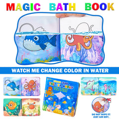 Staroud color-changing bath book adds color shifts during water play