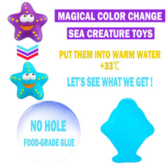 Staroud color-changing sea creature crab toy promotes water exploration during bath.