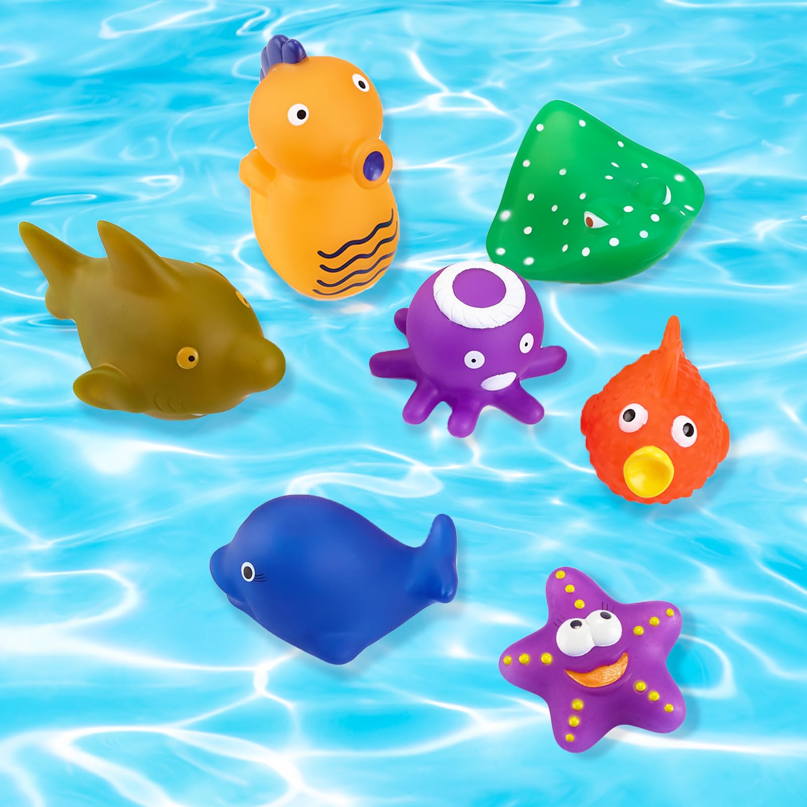 Staroud color-changing sea creature octopus toy sparks curiosity in tub time.