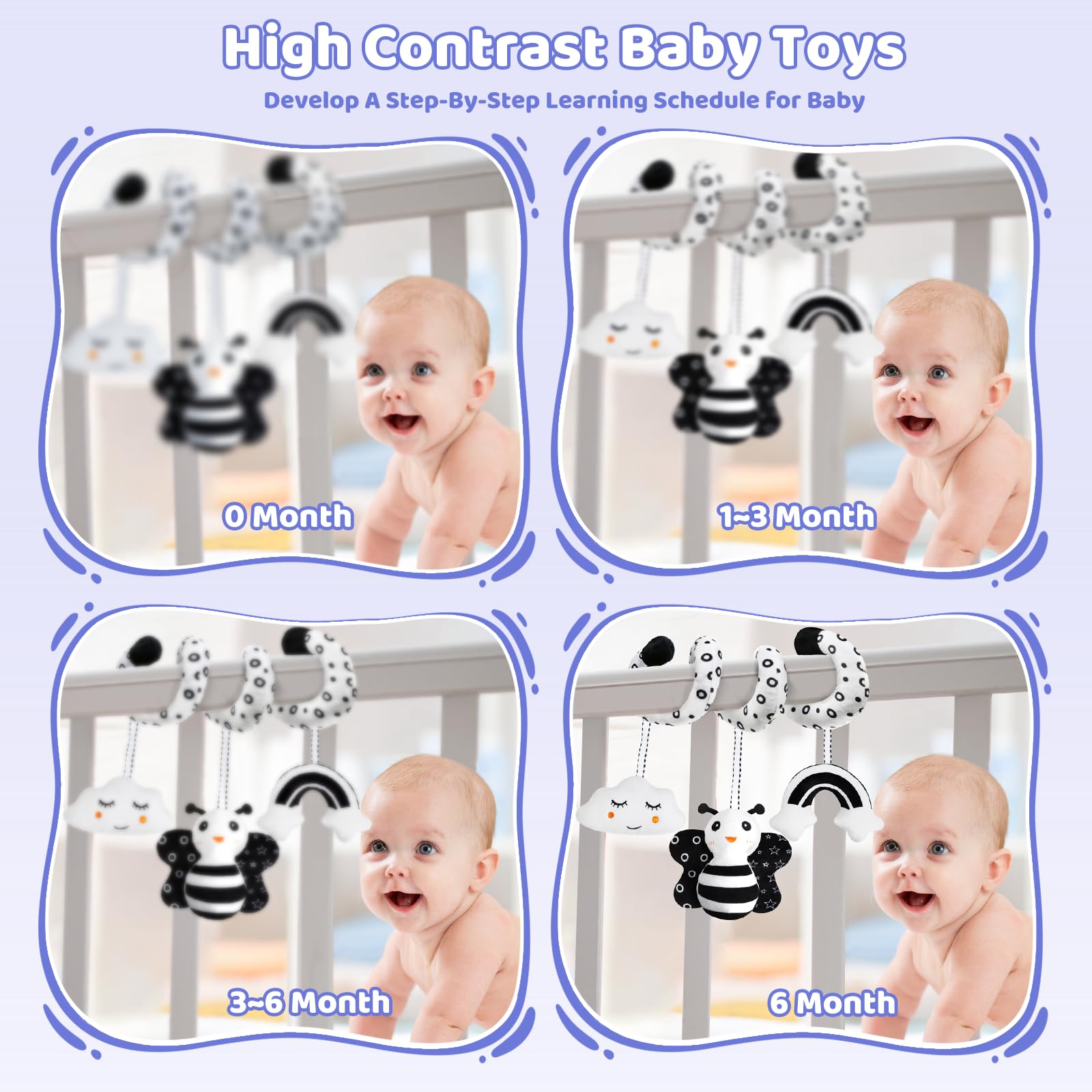 Starrykids high-contrast sensory set supports early visual and tactile play.