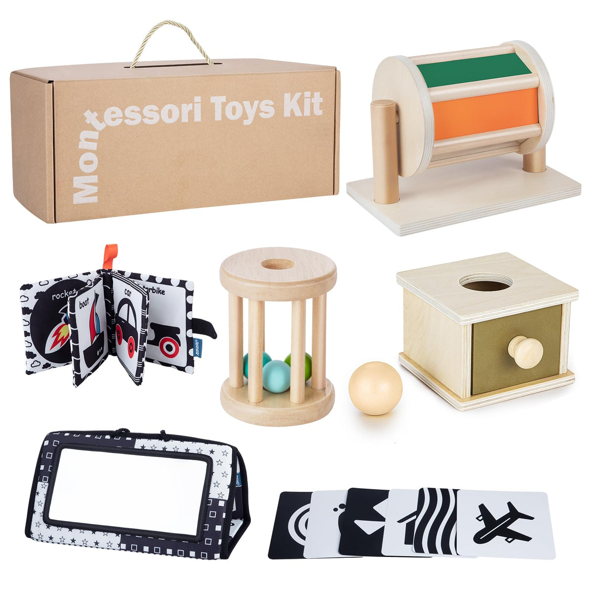 Starrykids object permanence box enhances object tracking during play.