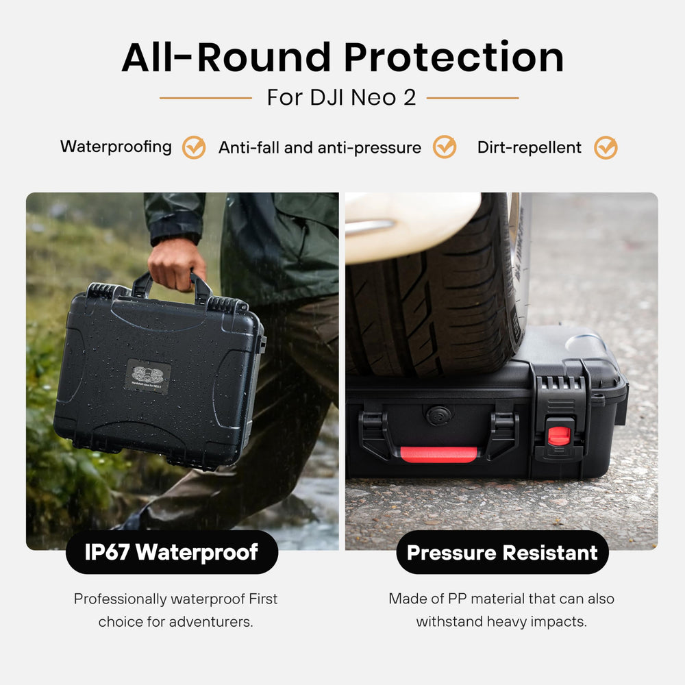 STARTRC Neo 2 case with charging hub fits batteries and charger securely