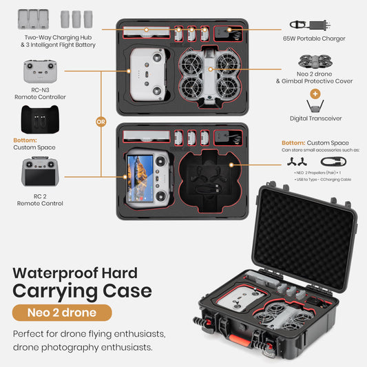 STARTRC Neo 2 case waterproof seal preserves gear during rain or splashes