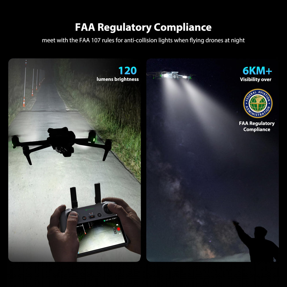 STARTRC strobe light illuminates night flight for safer operation