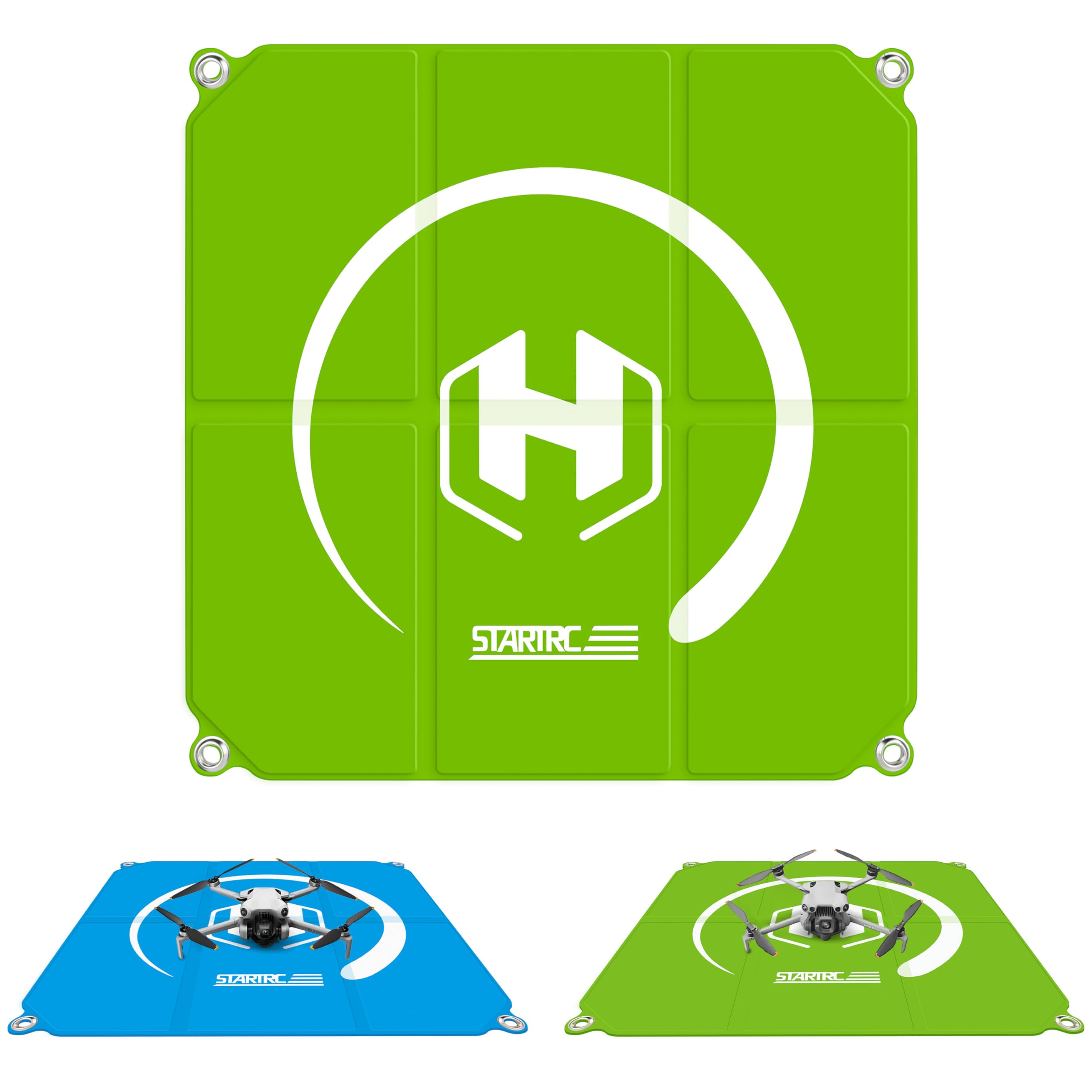 STARTRC landing pad front view showing bright target for quick positioning