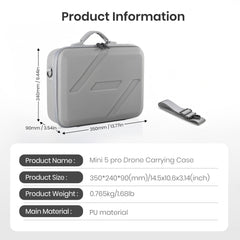 STARTRC Mini 5 Pro Case travel-ready design fits in backpacks for outdoor shoots