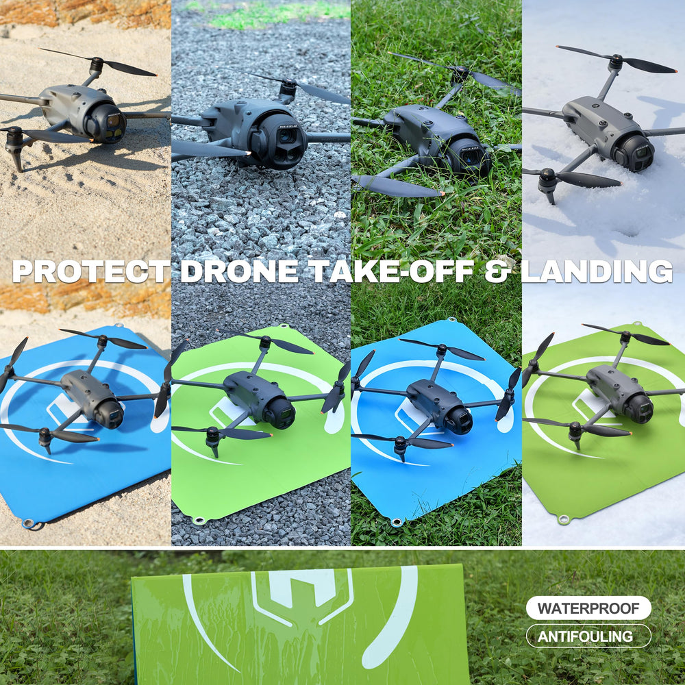 STARTRC PHOTO blue-green drone landing pad quick-setup for field shoots