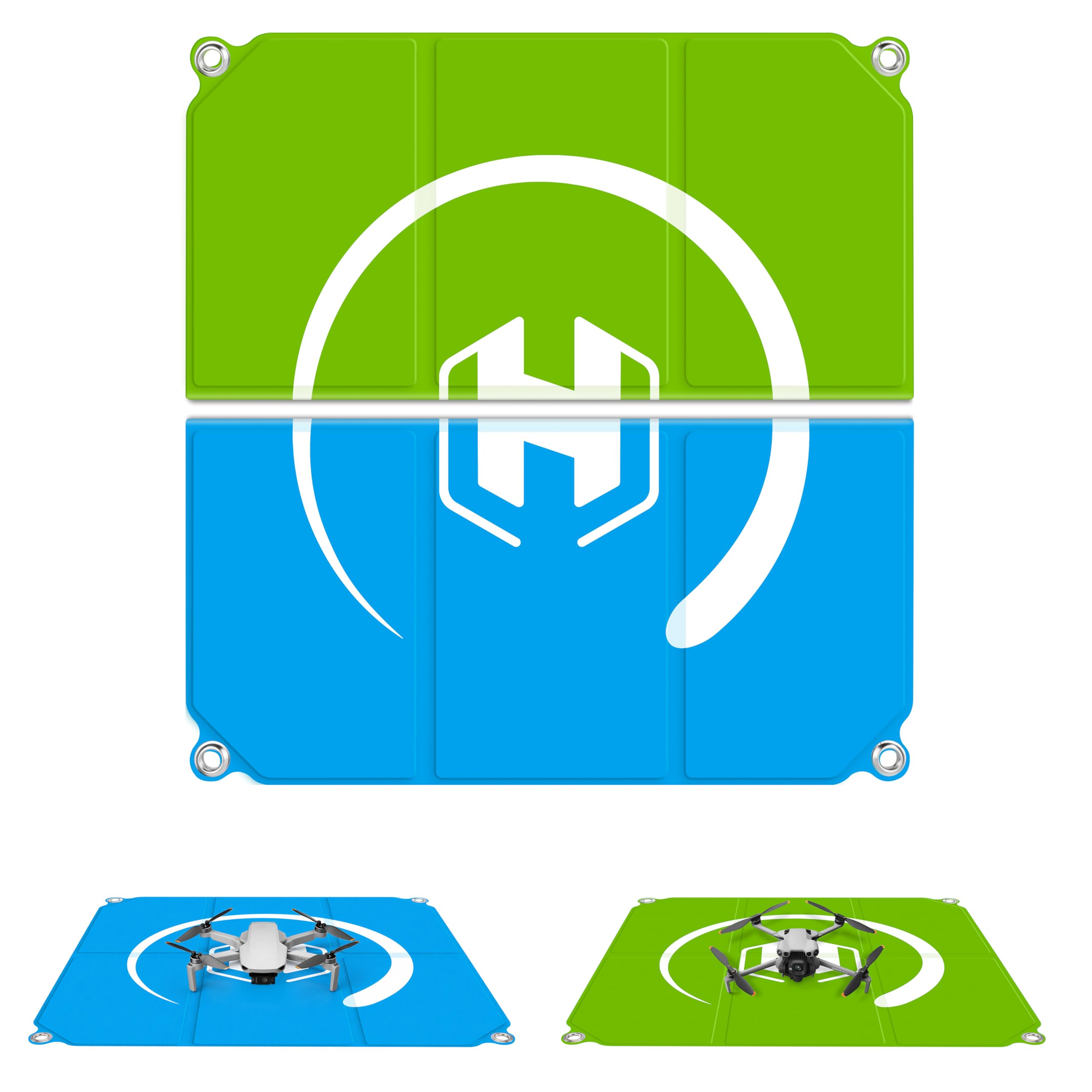 STARTRC PHOTO drone landing pad blue-green top view for quick outdoor setup