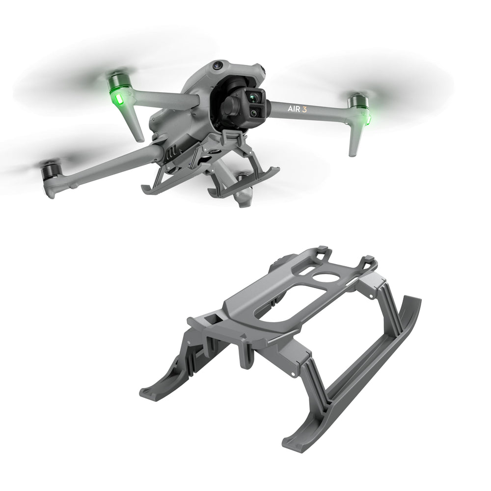 STARTRC PHOTO landing gear for DJI Air 3 showing increased ground clearance for smoother takeoffs