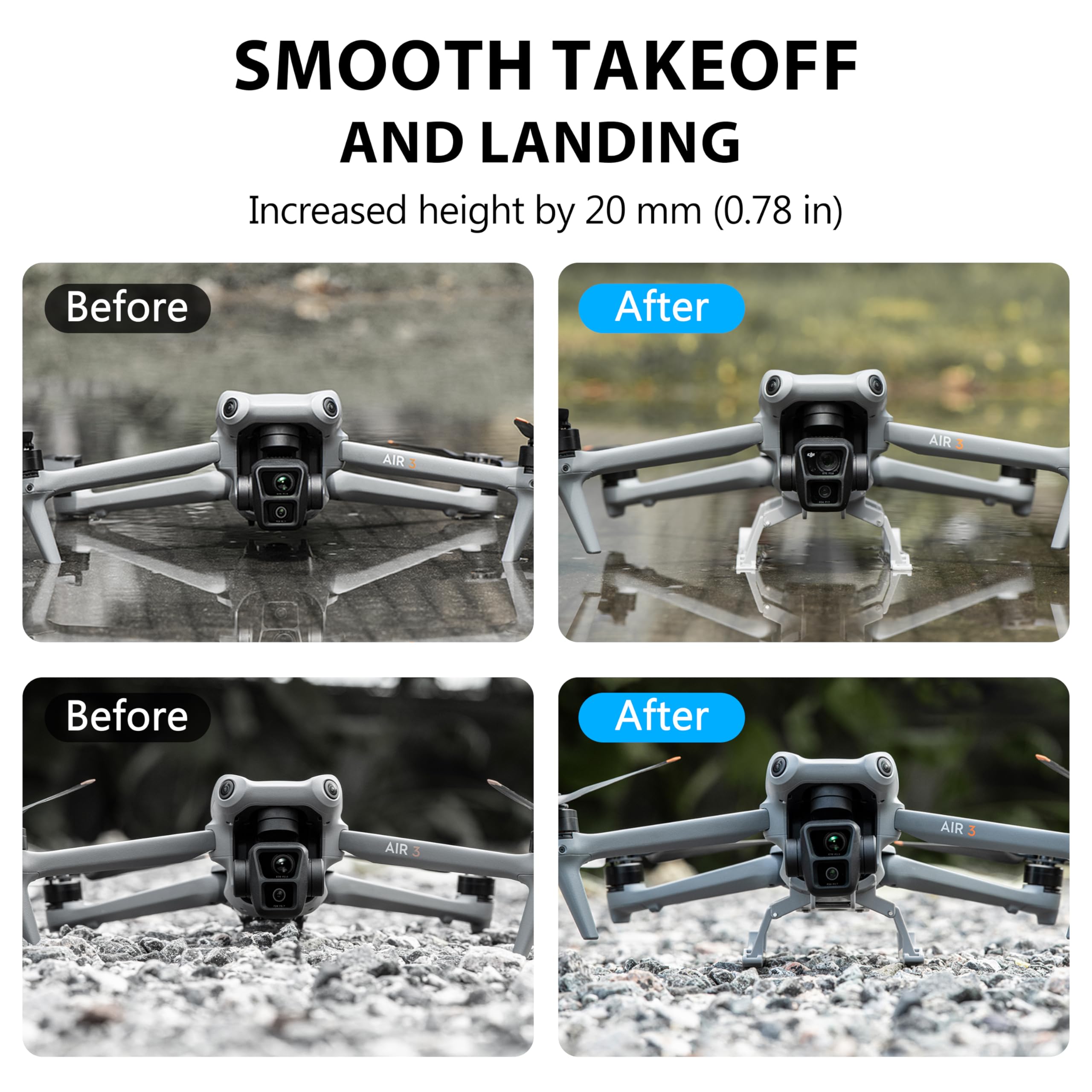 STARTRC PHOTO quick release landing gear for DJI Air 3 enables fast swaps