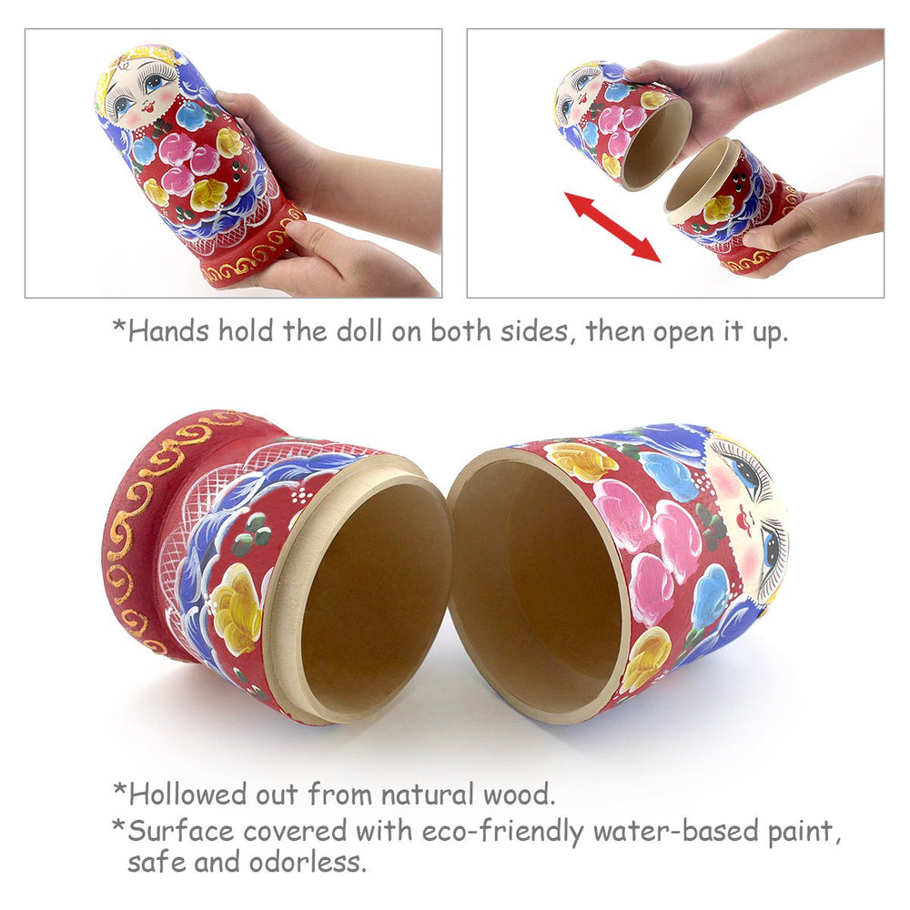Starxing Matryoshka dolls eco-friendly paint for odor-free play.