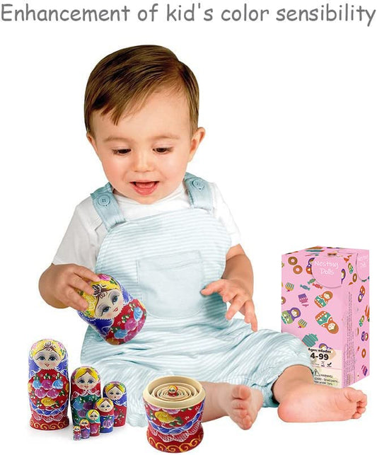 Starxing Matryoshka dolls handcrafted design with vibrant colors.