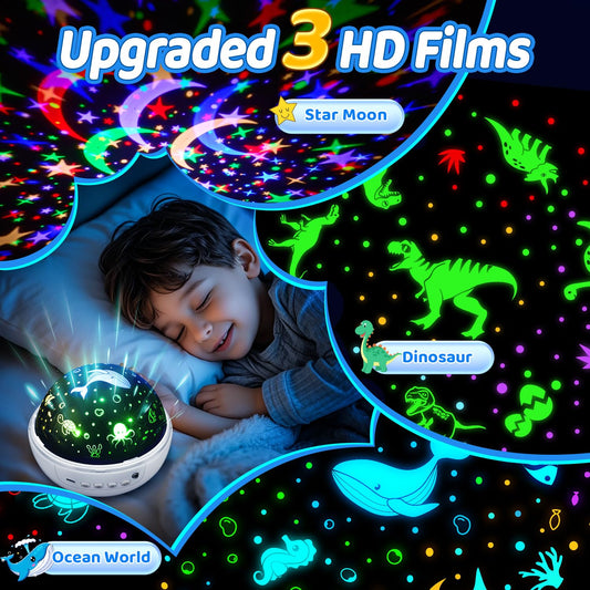 Staryou projector creates 93 light effects to boost imaginative play.