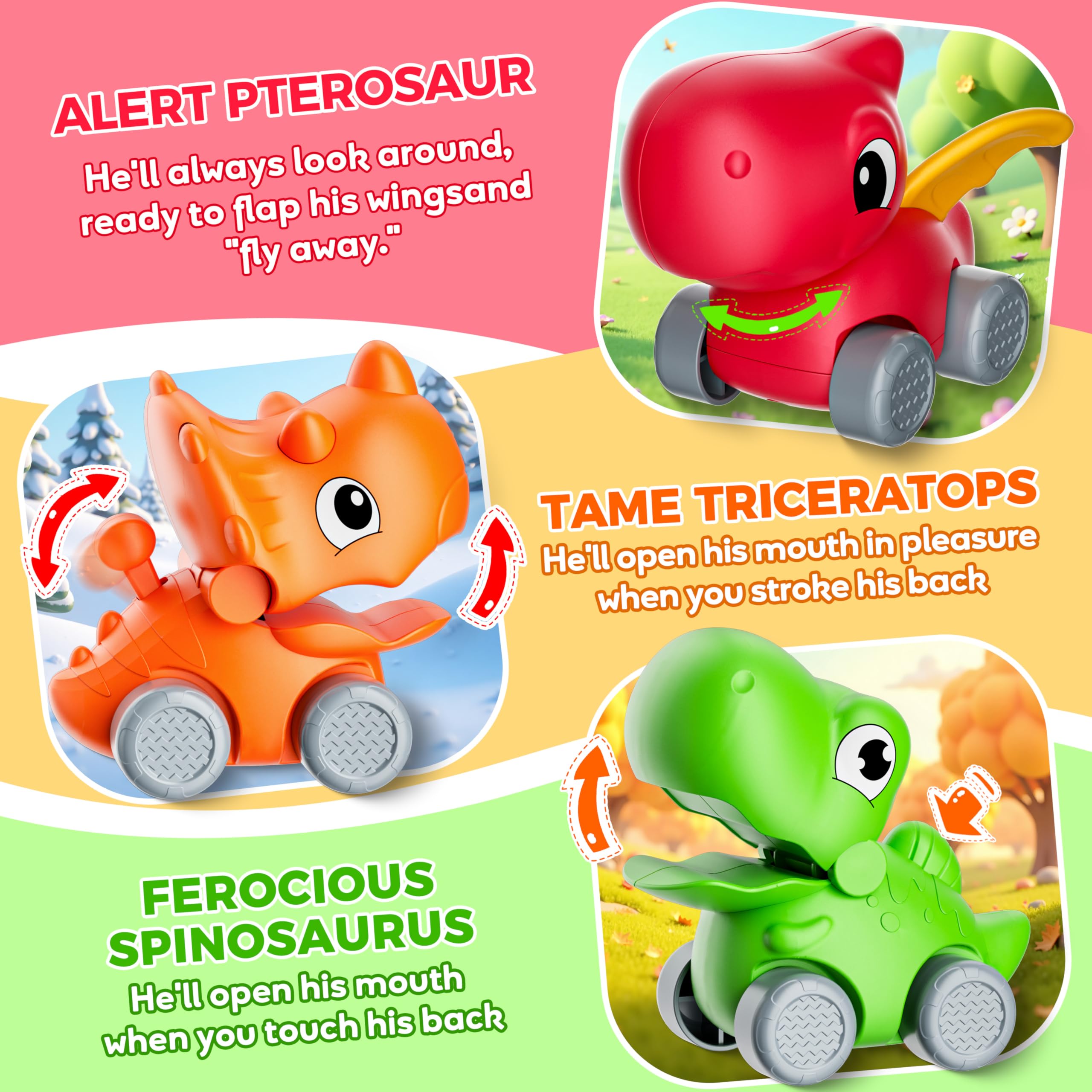 Stay Fun red dinosaur car adds colorful play and imaginative journeys