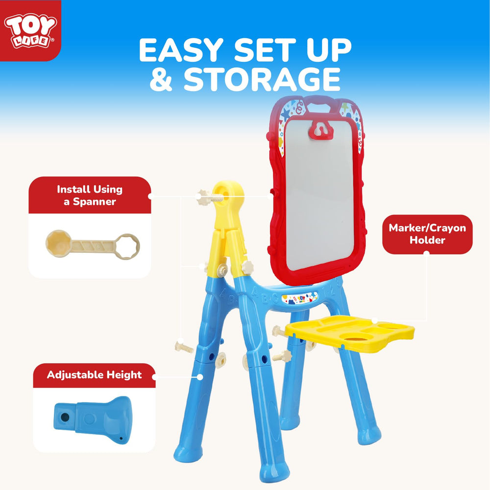 STEAM Life height-adjustable easel design grows with your child