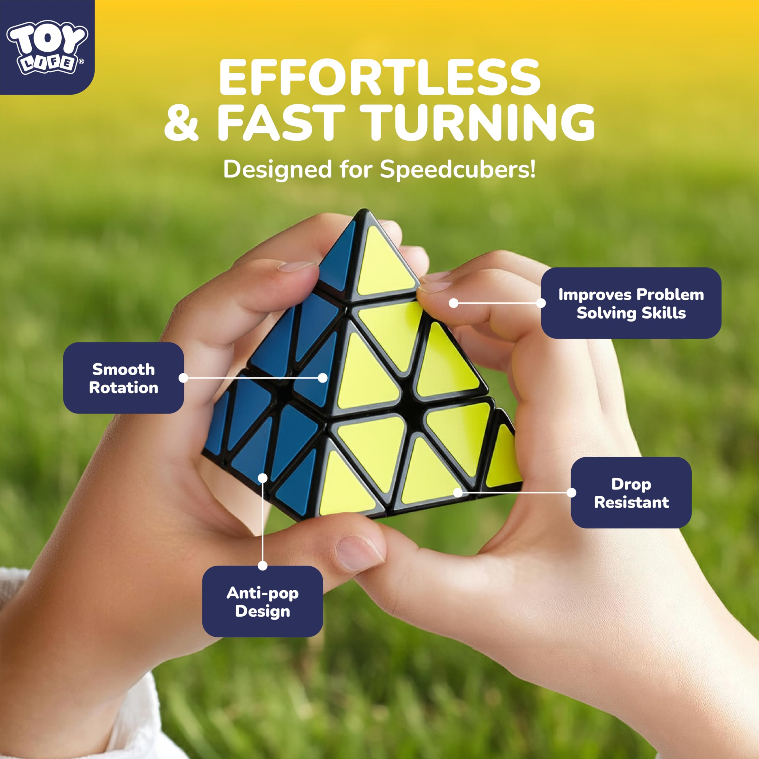 STEAM Life Speed Cube 2x2 with bright hues for focused practice and nimble fingers