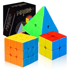 STEAM Life speed cube set 3x3 front view with bright hues for fast recognition