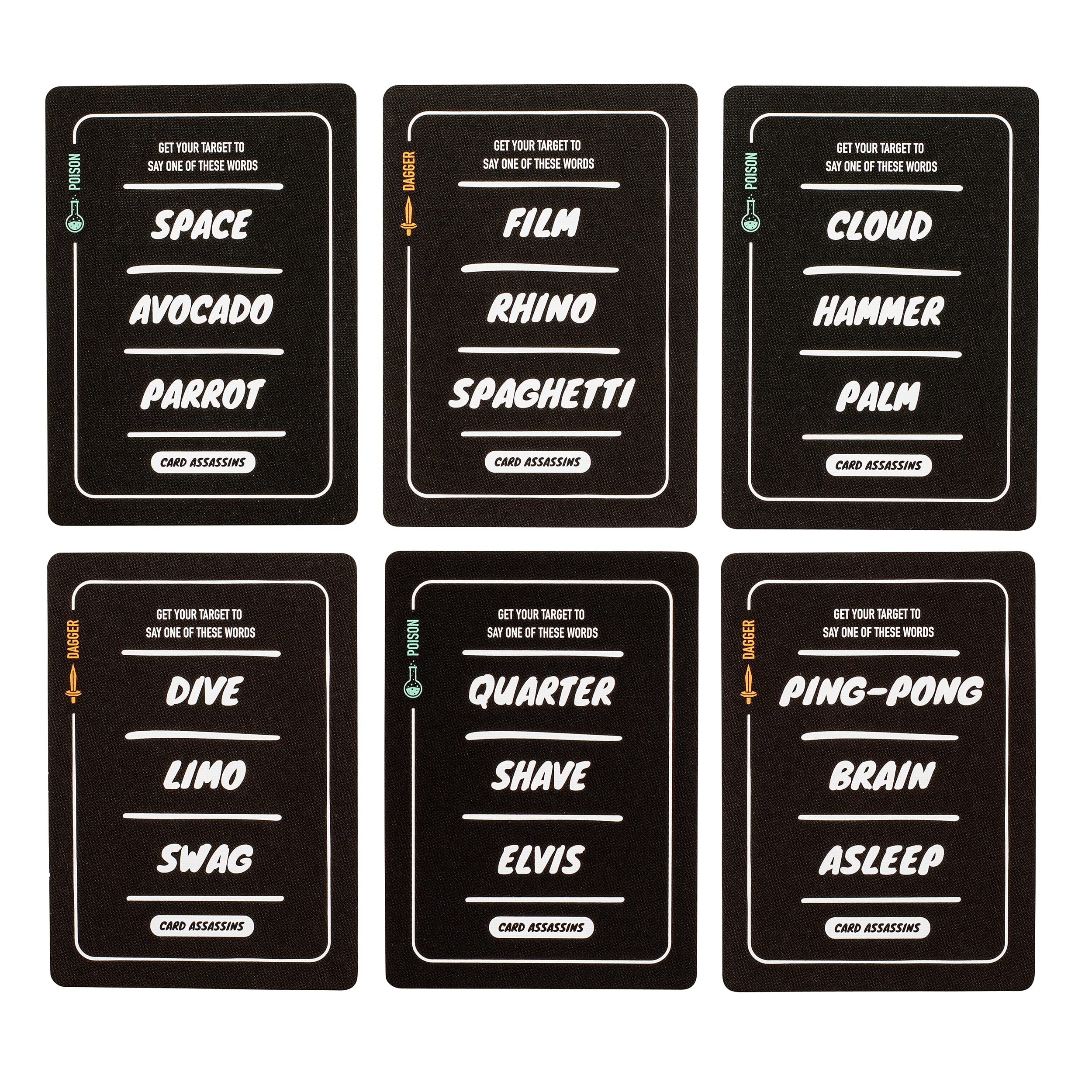 Stellar Factory Card Assassins cards laid out for quick setup.