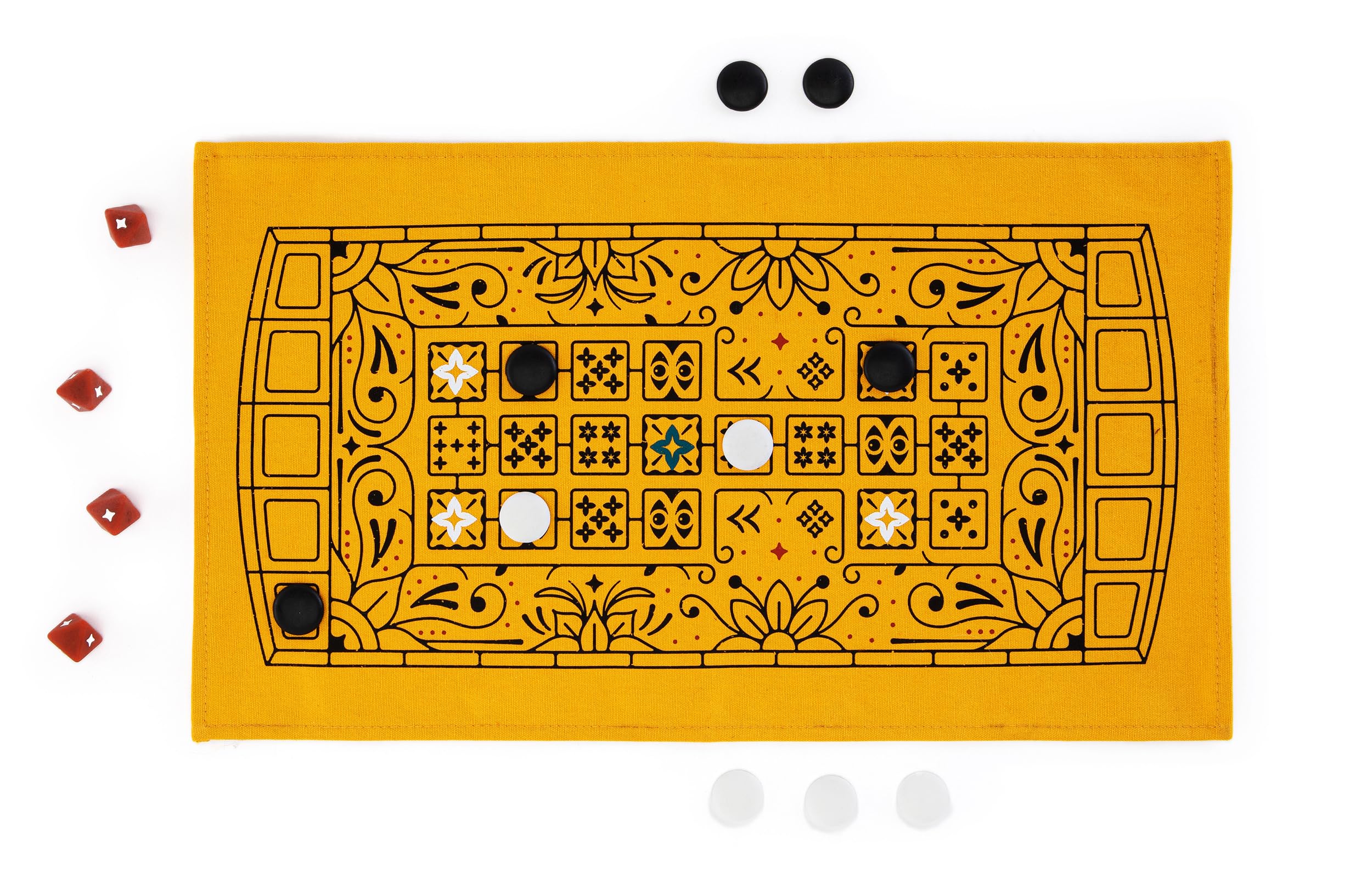 Stellar Factory The Royal Game of UR close-up shows sturdy pieces for longevity.