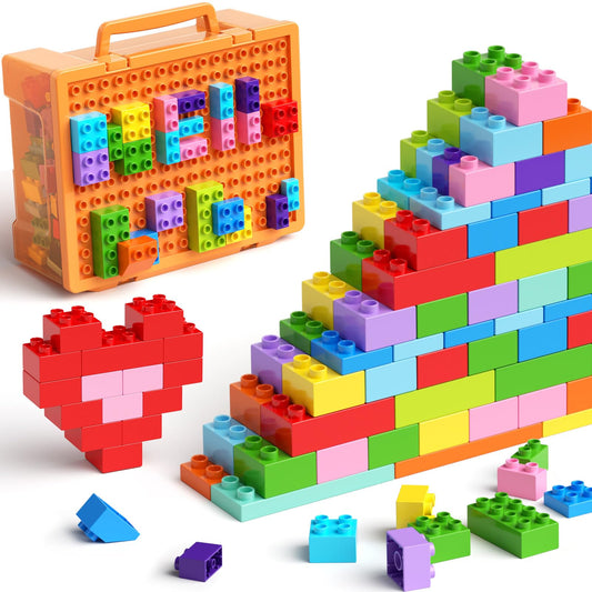 STEM MATCH 97pcs blocks with storage box for organized play.
