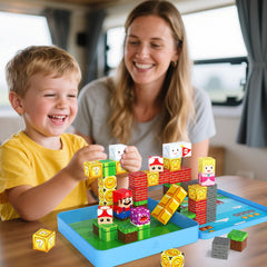 STEM MATCH blocks attach to refrigerators to create quick magnetic scenes